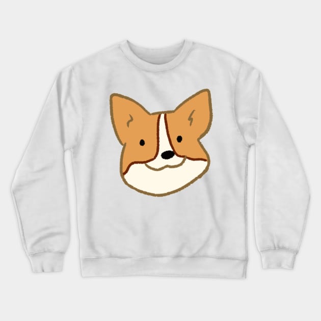 Cute Corgi face art Crewneck Sweatshirt by Mayarart